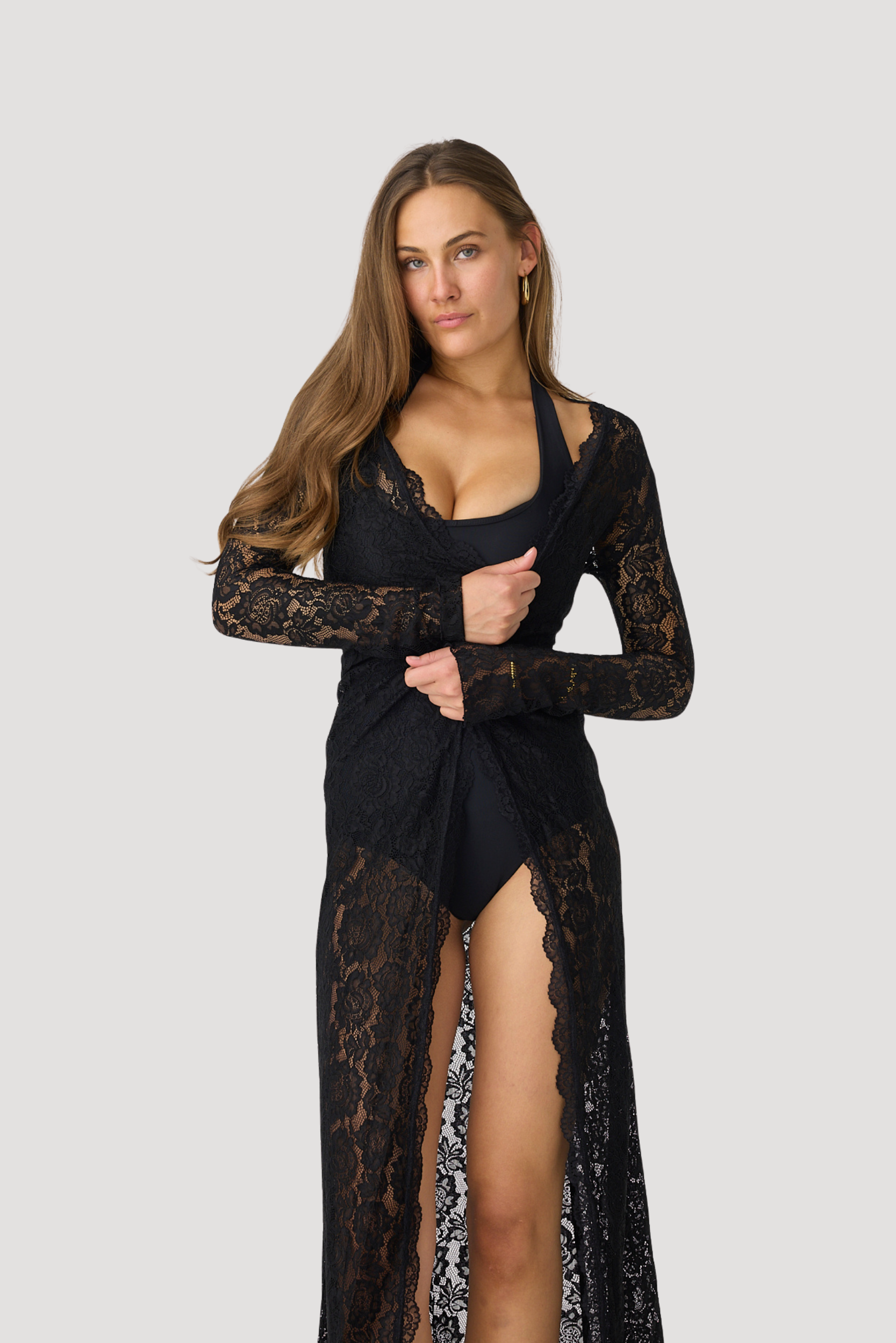 Lace swimsuit coverup