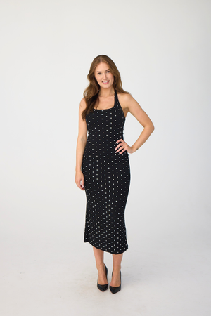 POLKA MIDI DRESS