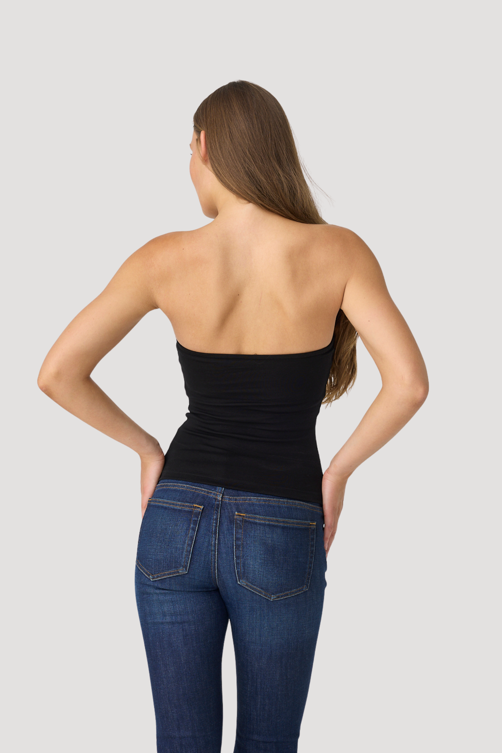 Cotton anti slip tube top
