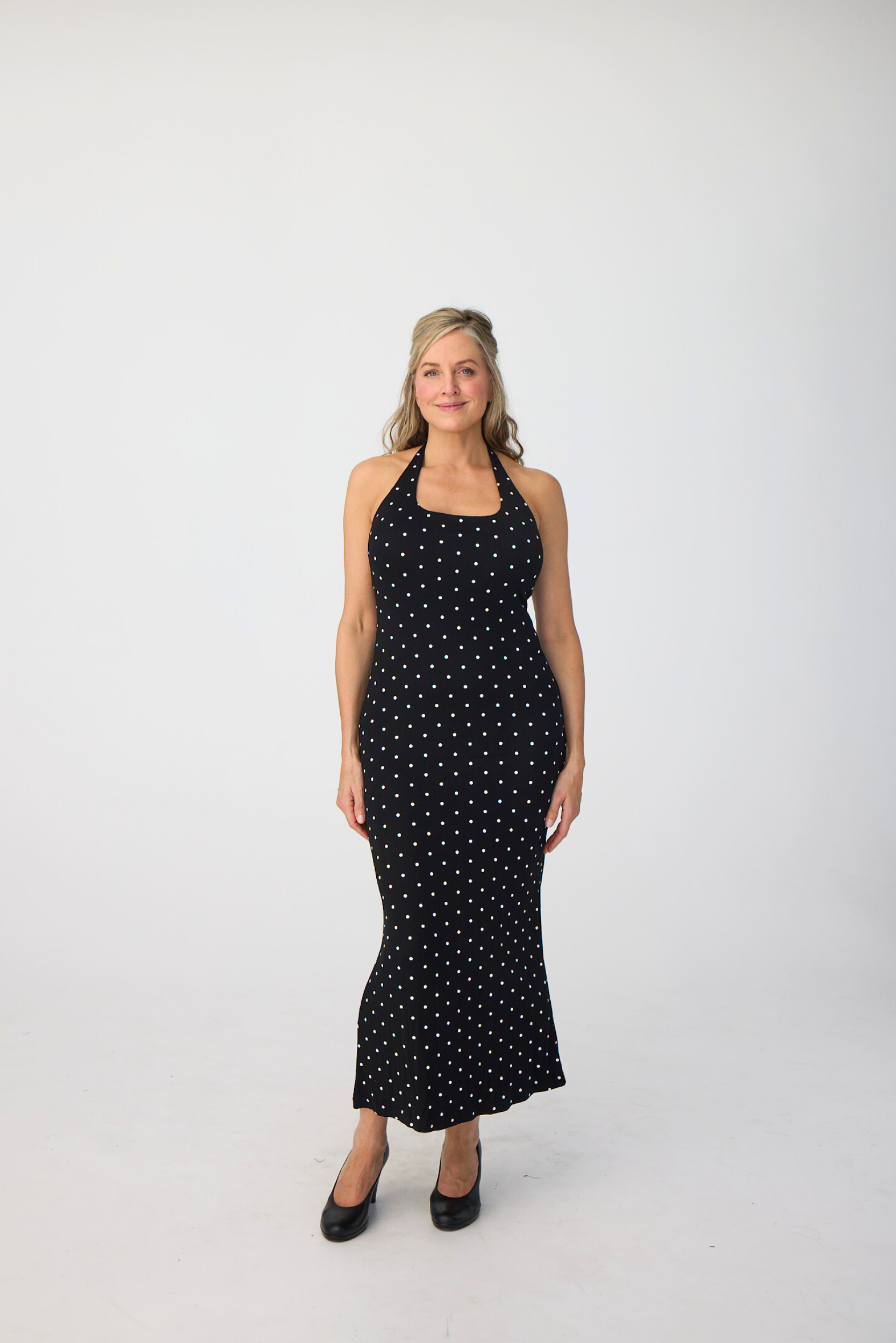 POLKA MIDI DRESS