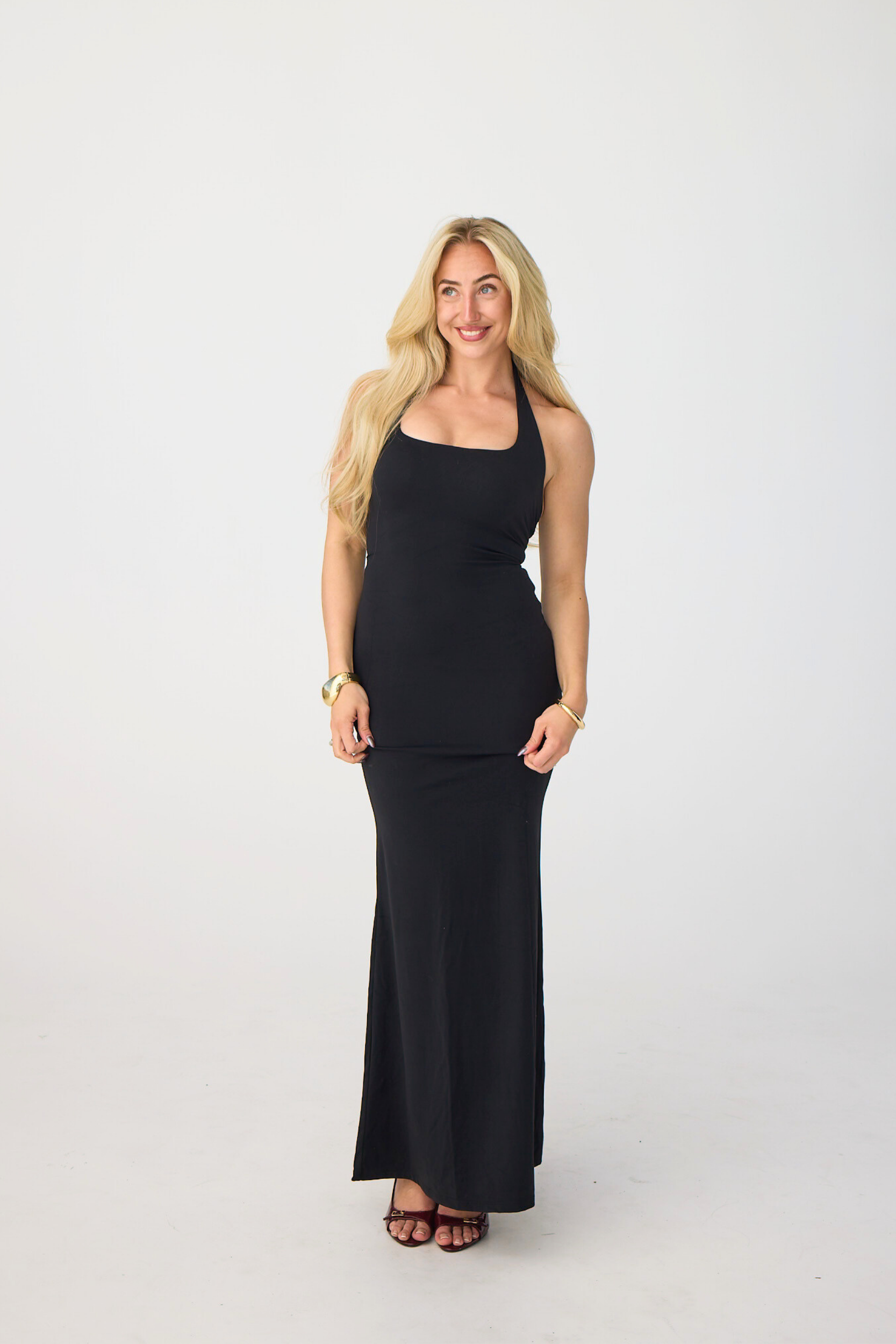 HALTERNECK MAXI DRESS