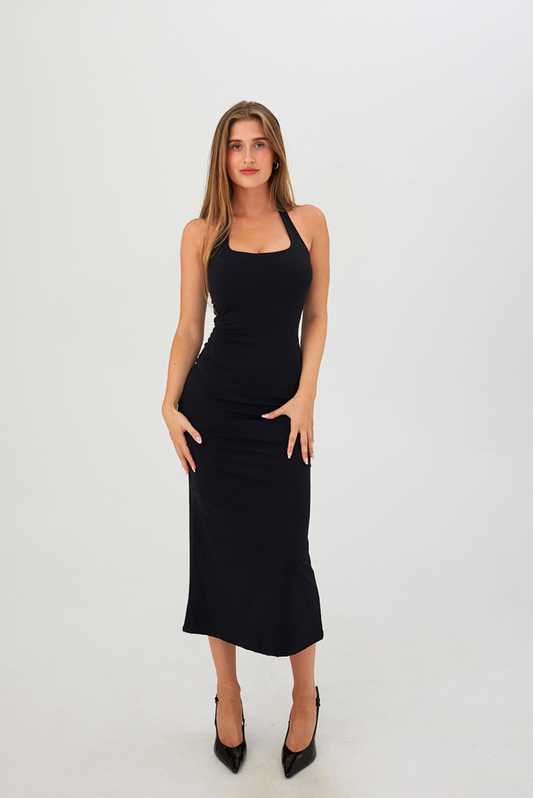 HALTER NECK MIDI DRESS